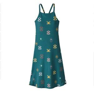 Patagonia Women's Sliding Rock Dress slim fit green Spaced Out Tasmanian Teal